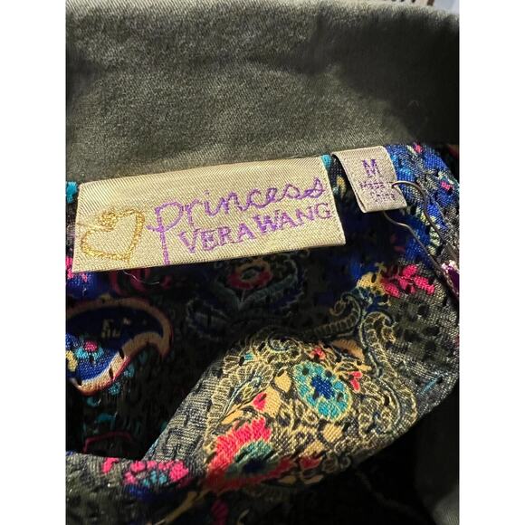 Vera Wang Princess Born To Rule Army Green Crop Blazer Jacket Size M NWT - Picture 4 of 5